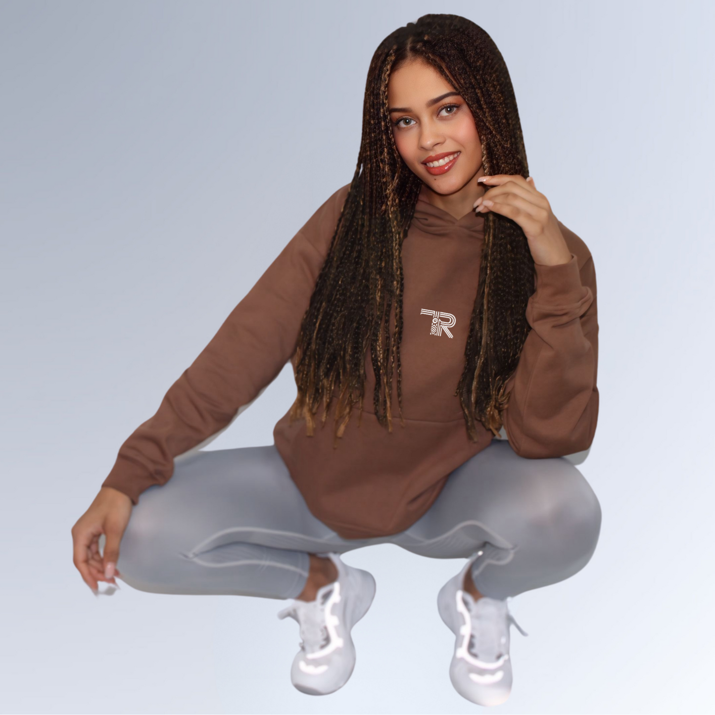 Sudadera Oversize Marrón " THE WORKOUT TRIBE"