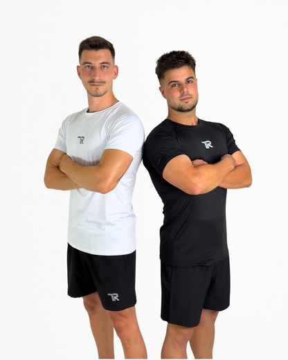 PACK: CONJUNTO CAMISETA DE COMPRESIÓN Y PANTALONES CORTOS DEPORTIVOS