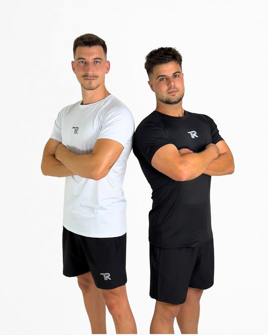 PACK: CONJUNTO CAMISETA DE COMPRESIÓN Y PANTALONES CORTOS DEPORTIVOS