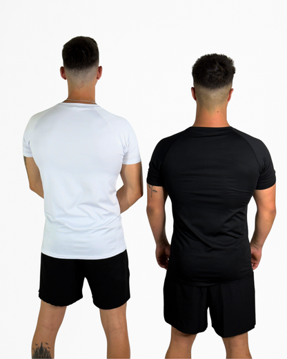 PACK: CONJUNTO CAMISETA DE COMPRESIÓN Y PANTALONES CORTOS DEPORTIVOS