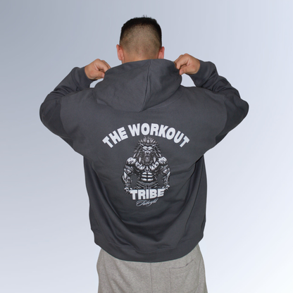 Sudadera Oversize Gris “THE WORKOUT TRIBE”