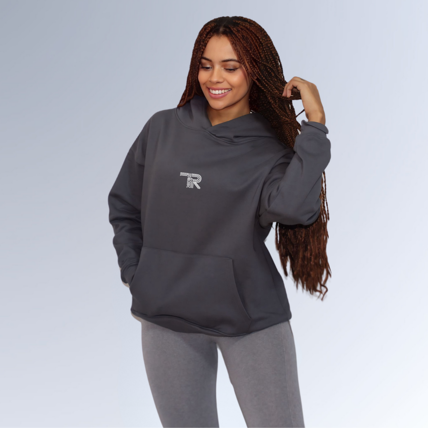 Sudadera Oversize Gris “THE WORKOUT TRIBE”