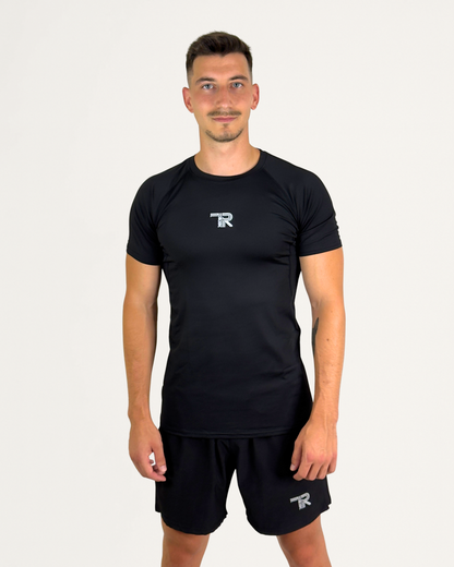 Camiseta de Compresión Deportiva TRIBERFIT – Entrenamiento, Gimnasio y Fútbol (95% Poliéster)
